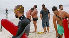 Pruebas de selecci�n de los socorristas de Mar�n.