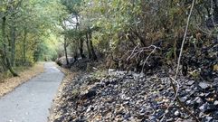 Estado en el que quedaron los montes de Dega�a tras los incendios