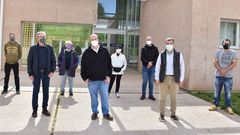 Iago Tabar�s, con los miembros del BNG de O Pereiro de Aguiar