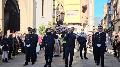 Un momento de la procesin que recorri varias calles del casco viejo