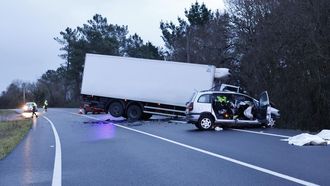 Dos muertos en un accidente entre un turismo y un cami�n en Lugo