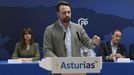 El presidente del Partido Popular de Asturias, �lvaro Queipo, preside la reuni�n del Comit� Ejecutivo Auton�mico en la sede del PP