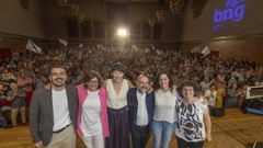 Daniel Castro, Carme da Silva, Ana Pont�n, N�stor Rego, Noa Presas y Goretti Sanmart�n, en la convenci�n nacional del BNG.