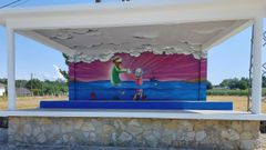 El mural contiene im�genes relacionadas con la vida de San Pedro