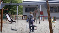 Imagen del parque infantil de Rubi�ns, donde ahora se acometer�n las obras