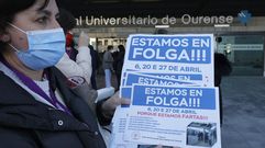 Primera jornada de la huelga sanitaria en Ourense