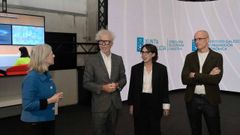 De izquierda a derecha, Covadonga Toca, directora del Igape; el presidente de Trison, Carlos Saavedra; la conselleira Mara Jess Lorenzana, y el director financiero de la firma, Rafael Snchez.