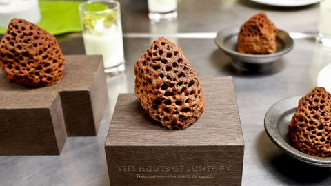 Detalle de uno de los postres elaborados en los talleres organizados�en el local de Felipe Fernandez