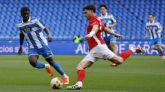 Sim�n Luca en el partido ante el Fabril en Riazor