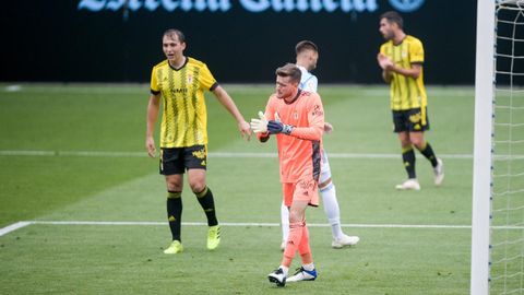 Joan Femenas, durante el encuentro ante el Celta de Vigo