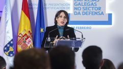 La conselleira de Econom�a, Mar�a Jes�s Lorenzana, este viernes en una jornada en la que anunci� las ayudas