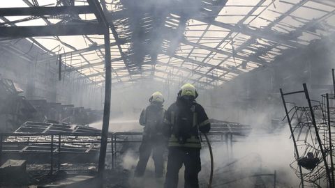 La nave de Al Volante qued� totalmente calcinada