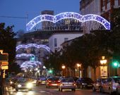 Iluminaci�n navide�a del CCU en la calle Cardenal, en una imagen del 2012. 