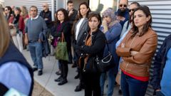 Concentracion convocada por el sindicato CSIF para protestar por la agresion sufrida por una docente 