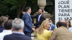 Pablo Casado y el candidato a lendakari por la coalicin PP+Cs, este viernes en Vitoria