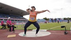Bel�n Toimil durante su concurso en el Europeo de Birmingham