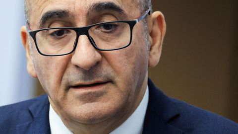 El ministro del Interior franc&eacute;s, Laurent N&uacute;&ntilde;ez, durante la reuni&oacute;n interministerial para gestiona las protestas