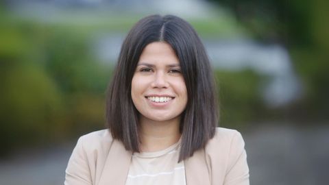 La periodista de La Voz de la Salud, Cinthya Mart�nez.