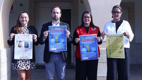 Lorena Louro, Esteban Ares, Mar�a Belsol y�Teresa Beluja en la presentaci�n de las actividades culturales de Lousame