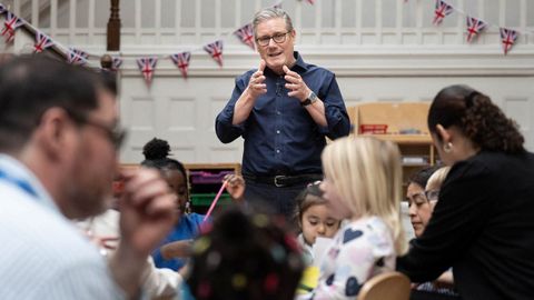 Starmer, en una visita a una escuela el pasado viernes