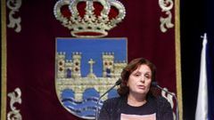 Entrega de los premios Cidade de Pontevedra. Maite M�ndez, durante su discurso de agradecimiento