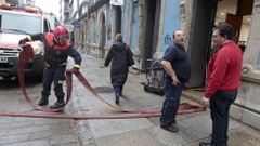 Inundaci�n en la calle Rey Davi�a de Vilagarc�a