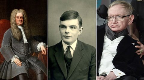 Isaac Newton, Alan Turing y Stephen Hawking. 