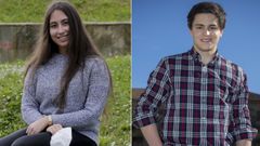 Esther Calvi�o estudia quinto curso en la simultaneidad Biolox�a-Qu�mica en la UDC y Manuel Rico, segundo de Medicina en la USC