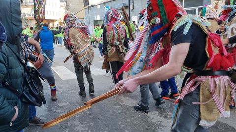 Viana acoge la mayor mascarada de la Pennsula Ibrica.Un momento del desfile.