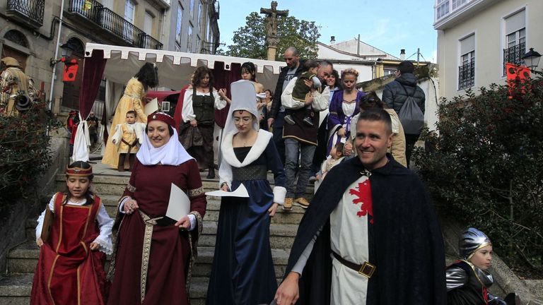 Ambiente en el casco histrico en la pasada edicin de la Feira Medieval