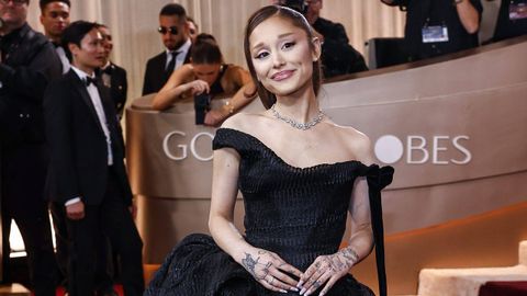La artista Ariana Grande durante la gala de los Globos de Oro en enero del 2026