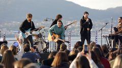 Taburete durante un concierto en Vigo.