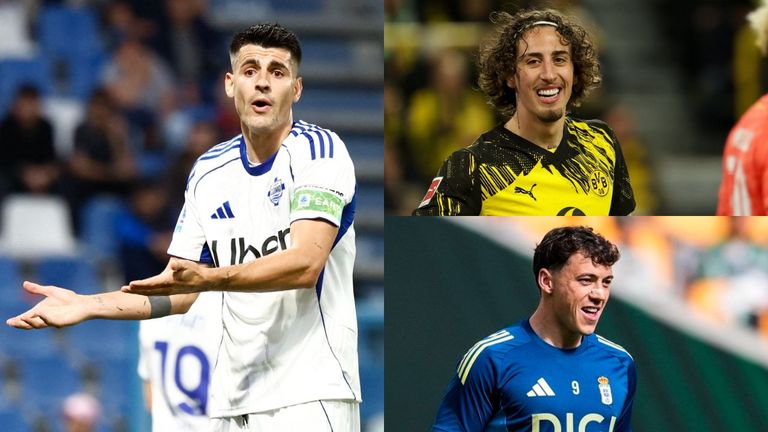 �lvaro Morata, Fabio Silva (arriba a la derecha) y Fede Vi�as