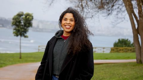 Paula Alonso en Oleiros, donde reside habitualmente.