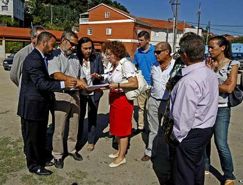 Ramallo y los responsables del Sergas visitaron a finales de agosto los terrenos del centro.