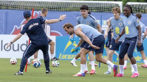 Entrenamiento de la selecci�n inglesa en Florida.