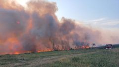 Imagen de un incendio este verano en el Monte da Nave