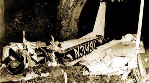 Imagen de la avioneta en la que viajaba Rocky Marciano, que muri� v�ctima de accidente el 31 de agosto de 1969