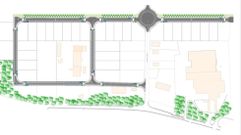 El plano de la urbanizacin del polgono de A Ran, en Cuntis.