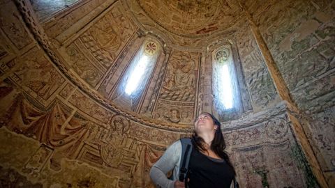 Foto de Google Arts de las pinturas murales de la iglesia de San Salvador de Vilar de Donas, en Palas de Rei.