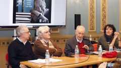 Estro Montaa, Csar Cunqueiro, Alonso Montero e Rexina Vega, na Fundacin Penzol.