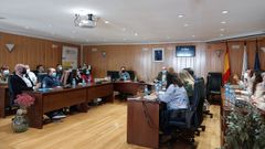 Votaci�n ende los presupuestos en el pleno extraordinario de Sarria, que volvi� a ser presencial