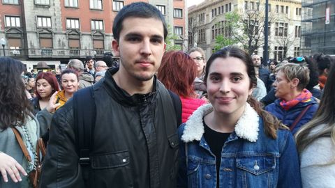 Clara Mguelez, en la concentraci�n contra la sentencia de La Manada en Gij�n