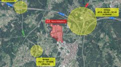 Documento del estudio de Ames sobre opciones para habilitar un enlace que comunique la zona de Novo Milladoiro