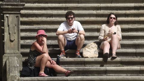 Día de calor en Santiago.