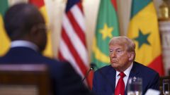 El presidente de Estados Unidos, Donald Trump, en una cumbre con lderes de pases de frica, como Guinea-Bissau, Liberia, Mauritania y Senegal, en la Casa Blanca.