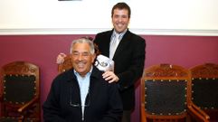 Fidel Rodr�guez Toubes, con su hijo Perfecto Rodr�guez Mui�os, en una foto de archivo del a�o 2008 