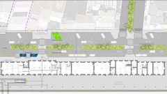 Plano de la actuaci�n que se va a llevar a cabo en la plaza de la estaci�n de tren