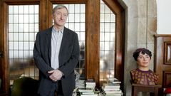 Julian Barnes, nunha das s�as visitas a Santiago de Compostela, con motivo do premio San Clemente.