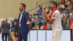 Gerard Casas y Rubn Orzez, en uno de los partidos de O Parrulo